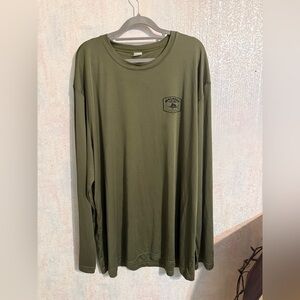 Sport Tex Men's Olive Long Sleeve Tee, Fishing Shirt, Sz 3X